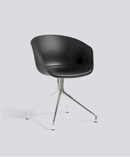 Jídelní/pracovní židle About A Chair AAC 20 - kovová noha otočná, čalouněný sedák
